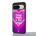delulu is the solulu back phone cover | glass case for google pixel 9