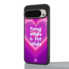 delulu is the solulu back phone cover | glass case for google pixel 9 pro xl