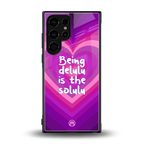delulu is the solulu back phone cover | glass case for samsung galaxy s23 ultra