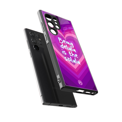 delulu is the solulu back phone cover | glass case for samsung galaxy s23 ultra