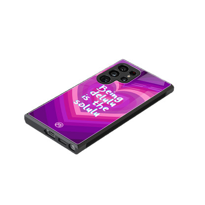 delulu is the solulu back phone cover | glass case for samsung galaxy s24 ultra