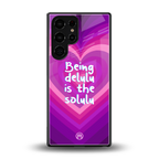 delulu is the solulu back phone cover | glass case for samsung galaxy s25 ultra