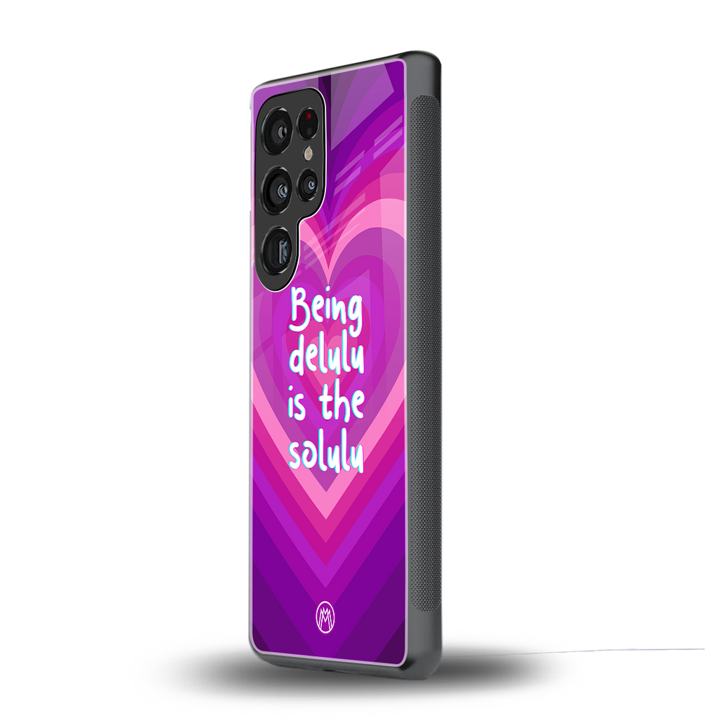 delulu is the solulu back phone cover | glass case for samsung galaxy s25 ultra