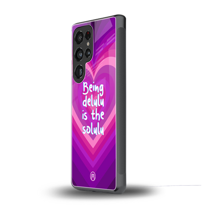 delulu is the solulu back phone cover | glass case for samsung galaxy s25 ultra