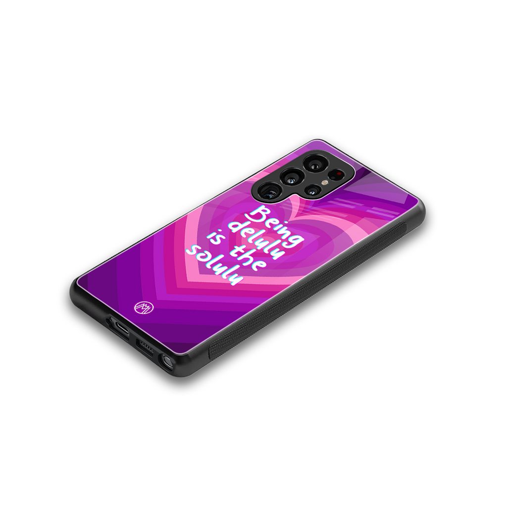 delulu is the solulu back phone cover | glass case for samsung galaxy s25 ultra