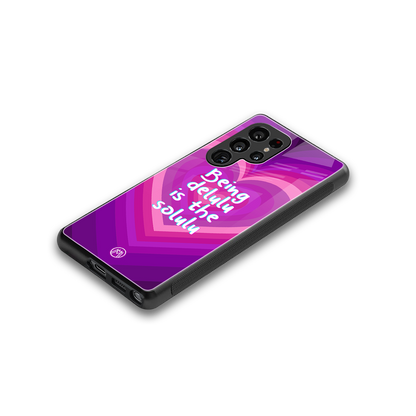 delulu is the solulu back phone cover | glass case for samsung galaxy s25 ultra