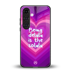 delulu is the solulu back phone cover | glass case for samsung galaxy s24