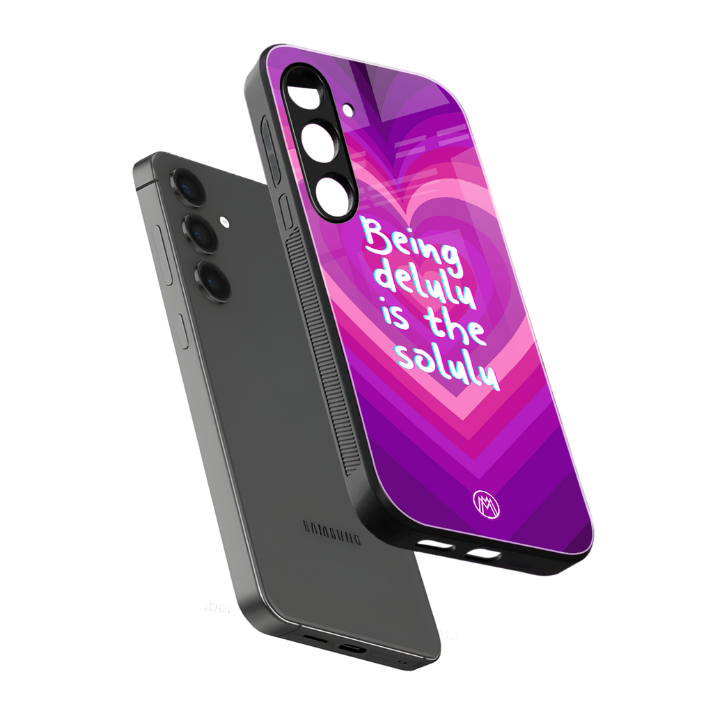 delulu is the solulu back phone cover | glass case for samsung galaxy s24