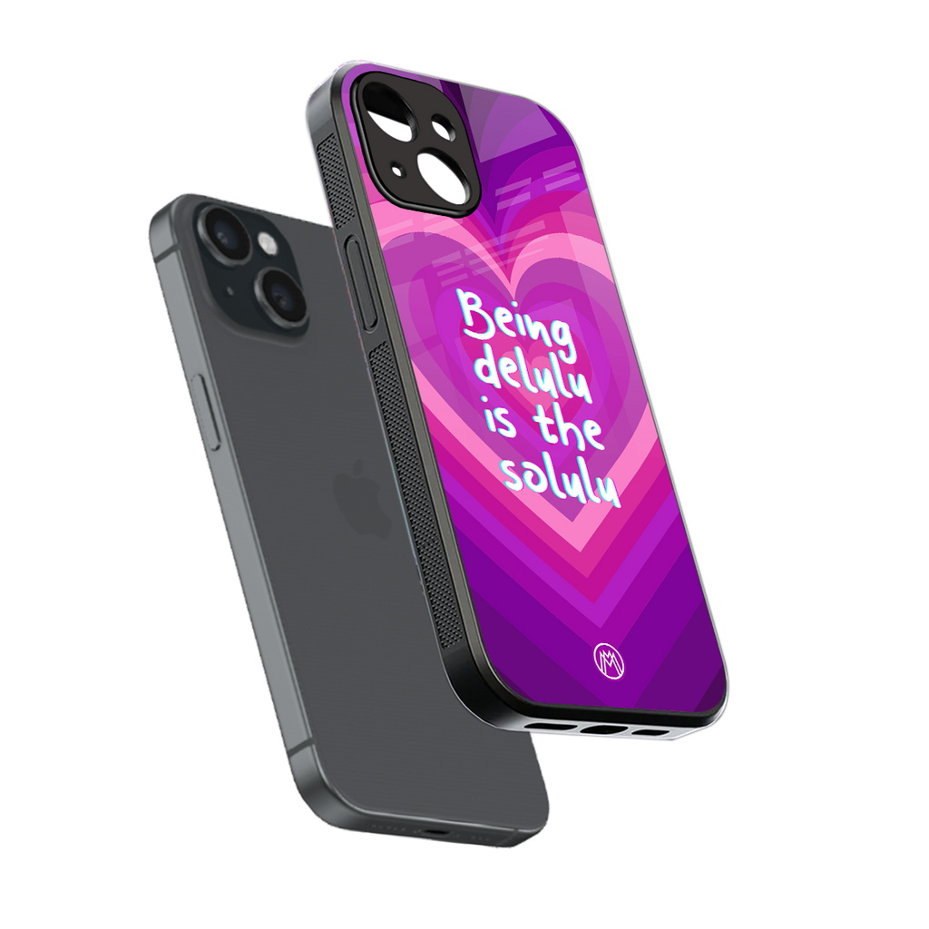 delulu is the solulu back phone cover | glass case for iphone 14
