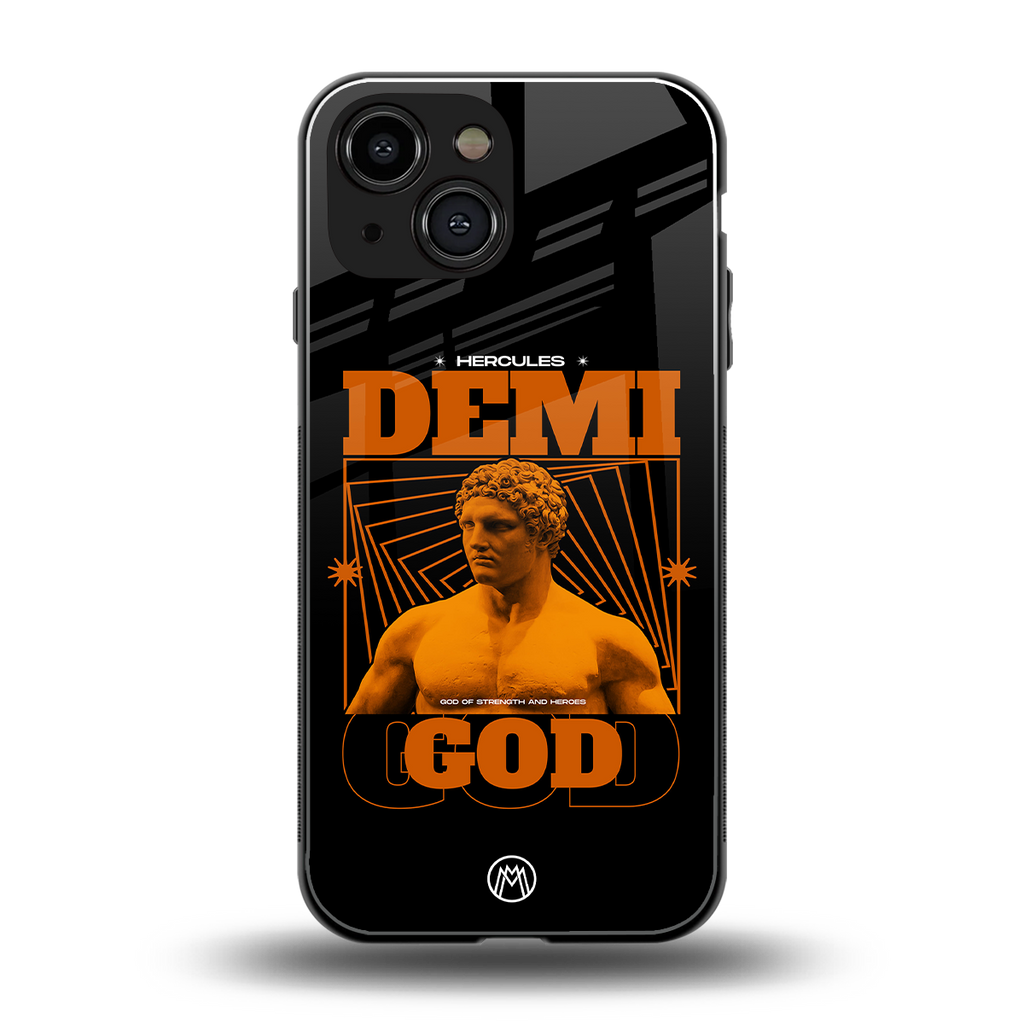 demi god back phone cover | glass case for iphone 13 mini