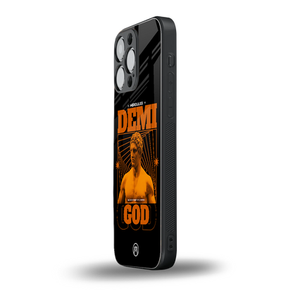 demi god back phone cover | glass case for iphone 13 pro max