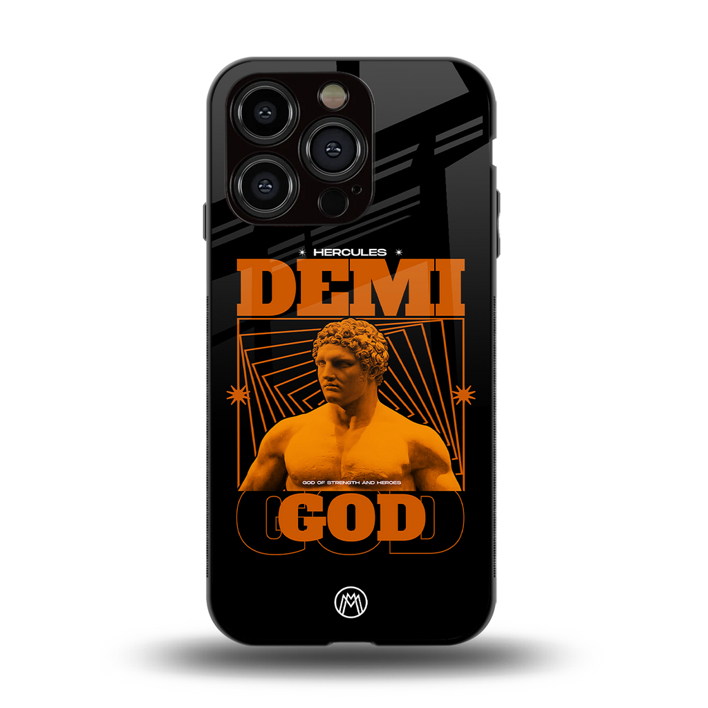 demi god back phone cover | glass case for iphone 13 pro