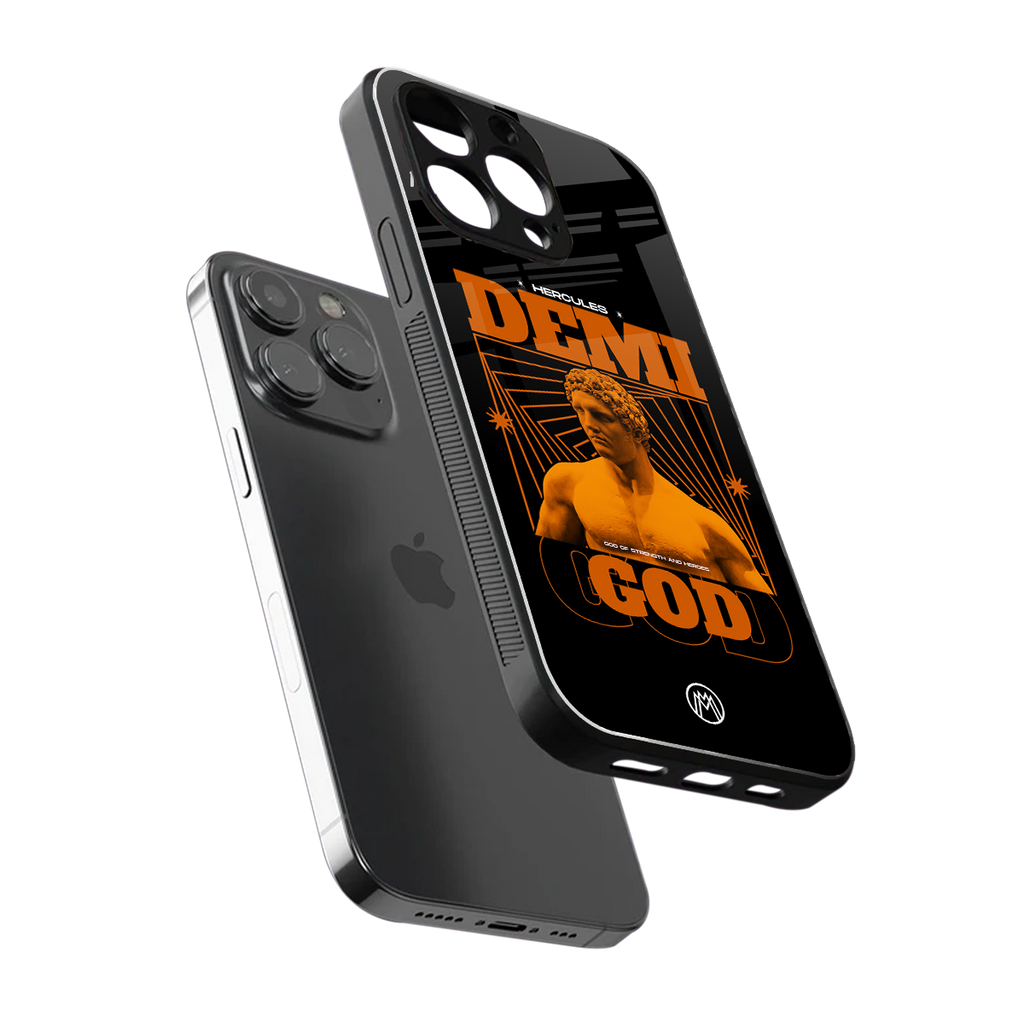 demi god back phone cover | glass case for iphone 13 pro