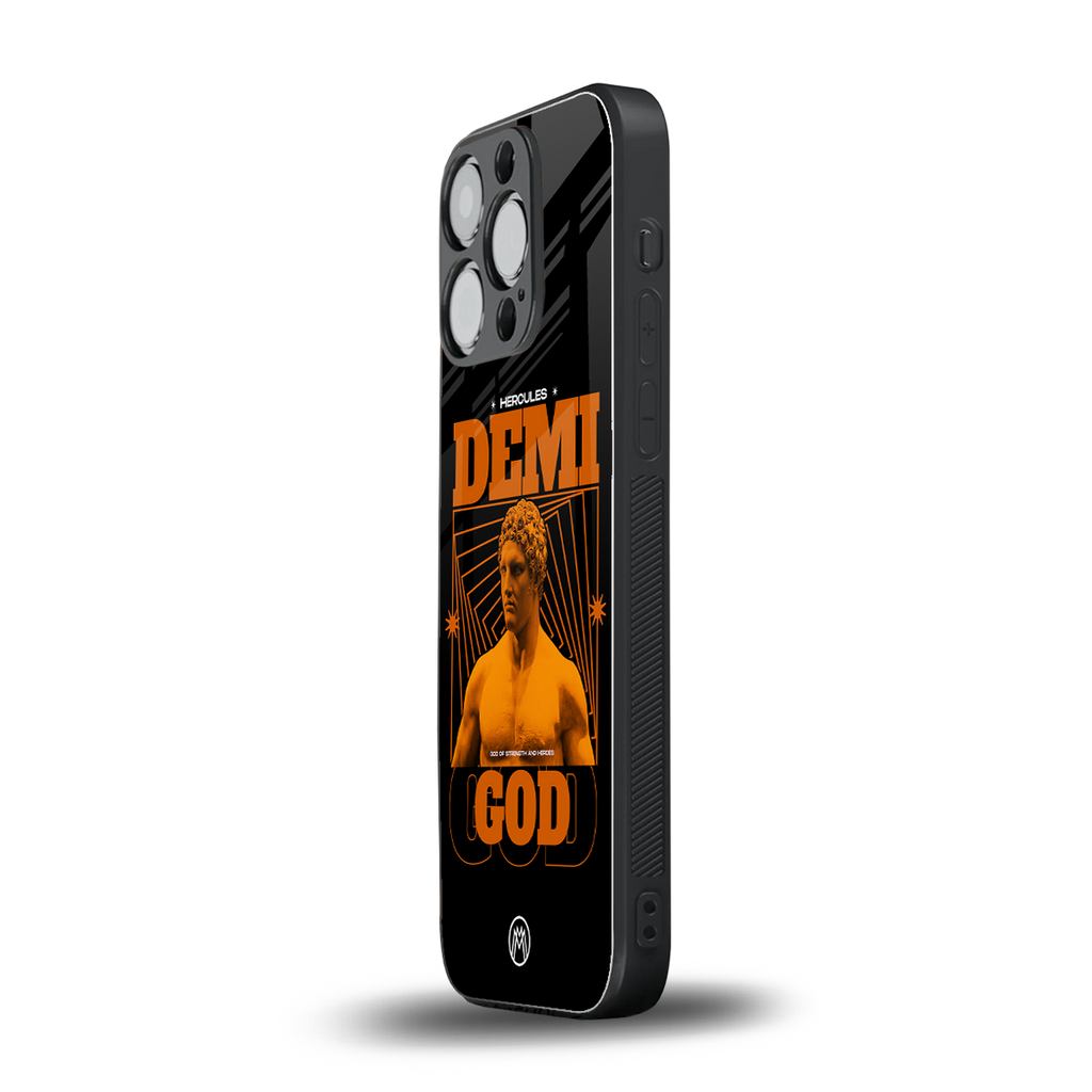 demi god back phone cover | glass case for iphone 13 pro