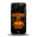 demi god back phone cover | glass case for iphone 14 plus