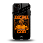 demi god back phone cover | glass case for iphone 14 plus