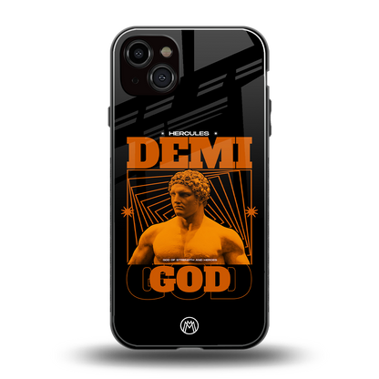 demi god back phone cover | glass case for iphone 14 plus