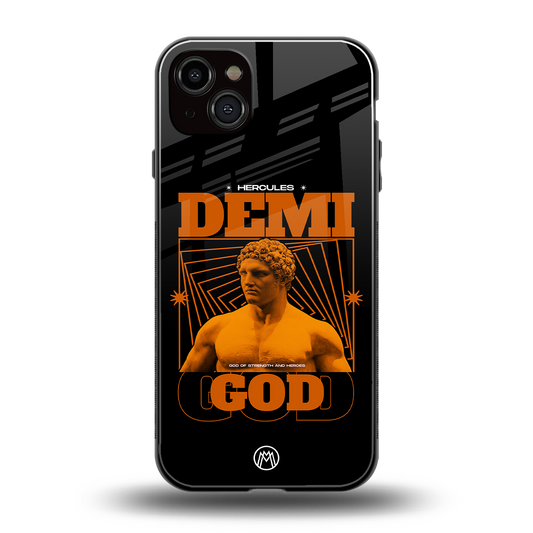demi god back phone cover | glass case for iphone 14 plus