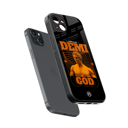 demi god back phone cover | glass case for iphone 14 plus