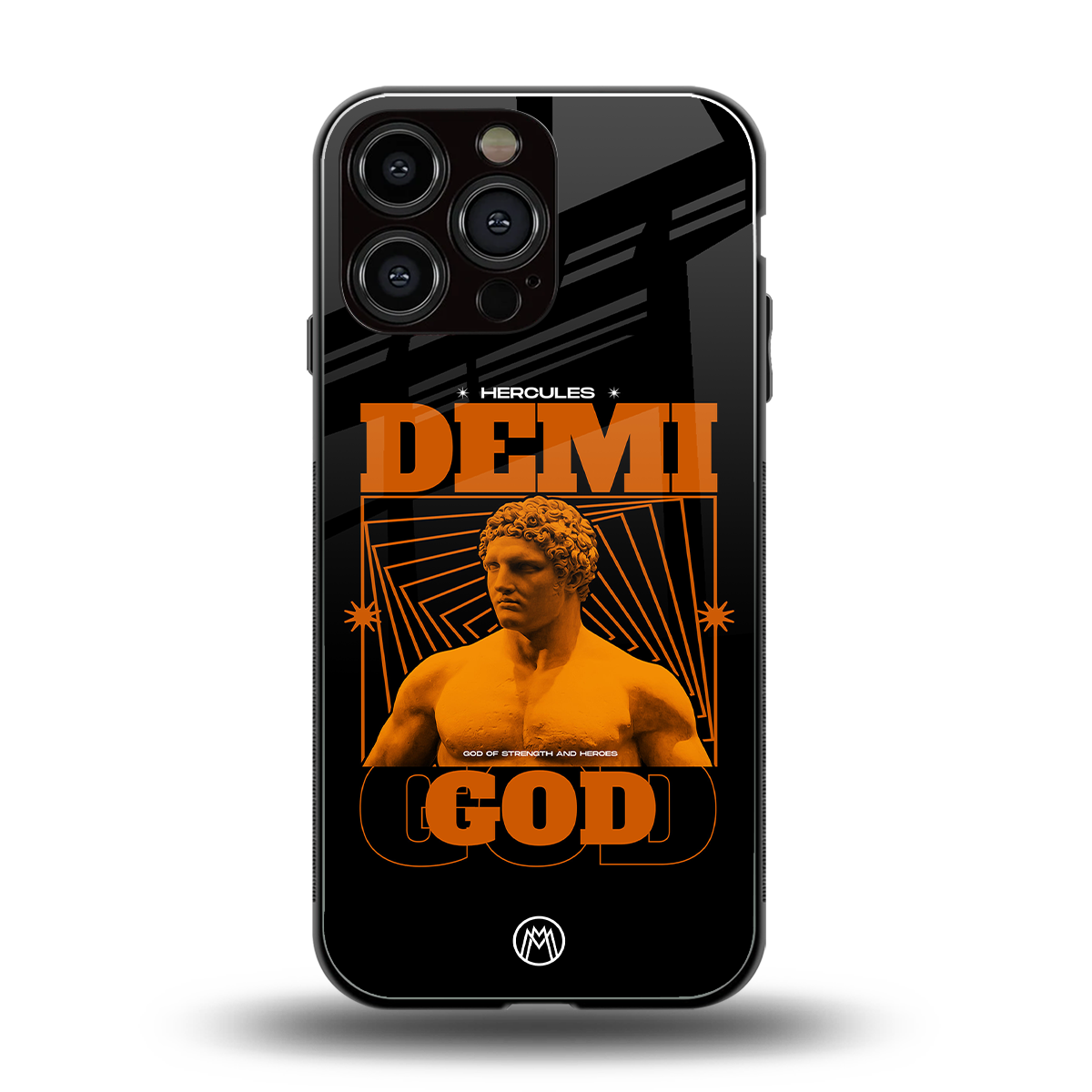 demi god back phone cover | glass case for iphone 14 pro max