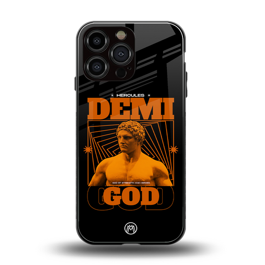 demi god back phone cover | glass case for iphone 14 pro max