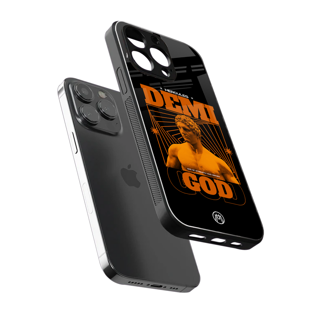 demi god back phone cover | glass case for iphone 14 pro max