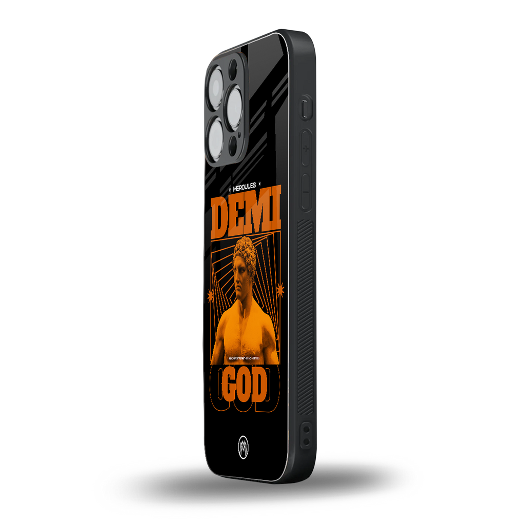 demi god back phone cover | glass case for iphone 14 pro max