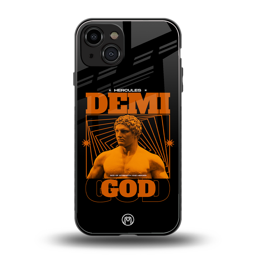 demi god back phone cover | glass case for iphone 15