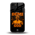 demi god back phone cover | glass case for iphone 15