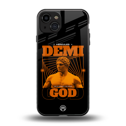 demi god back phone cover | glass case for iphone 15