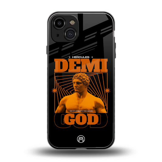 demi god back phone cover | glass case for iphone 15