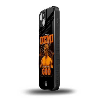 demi god back phone cover | glass case for iphone 15