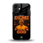 demi god back phone cover | glass case for iphone 16 plus