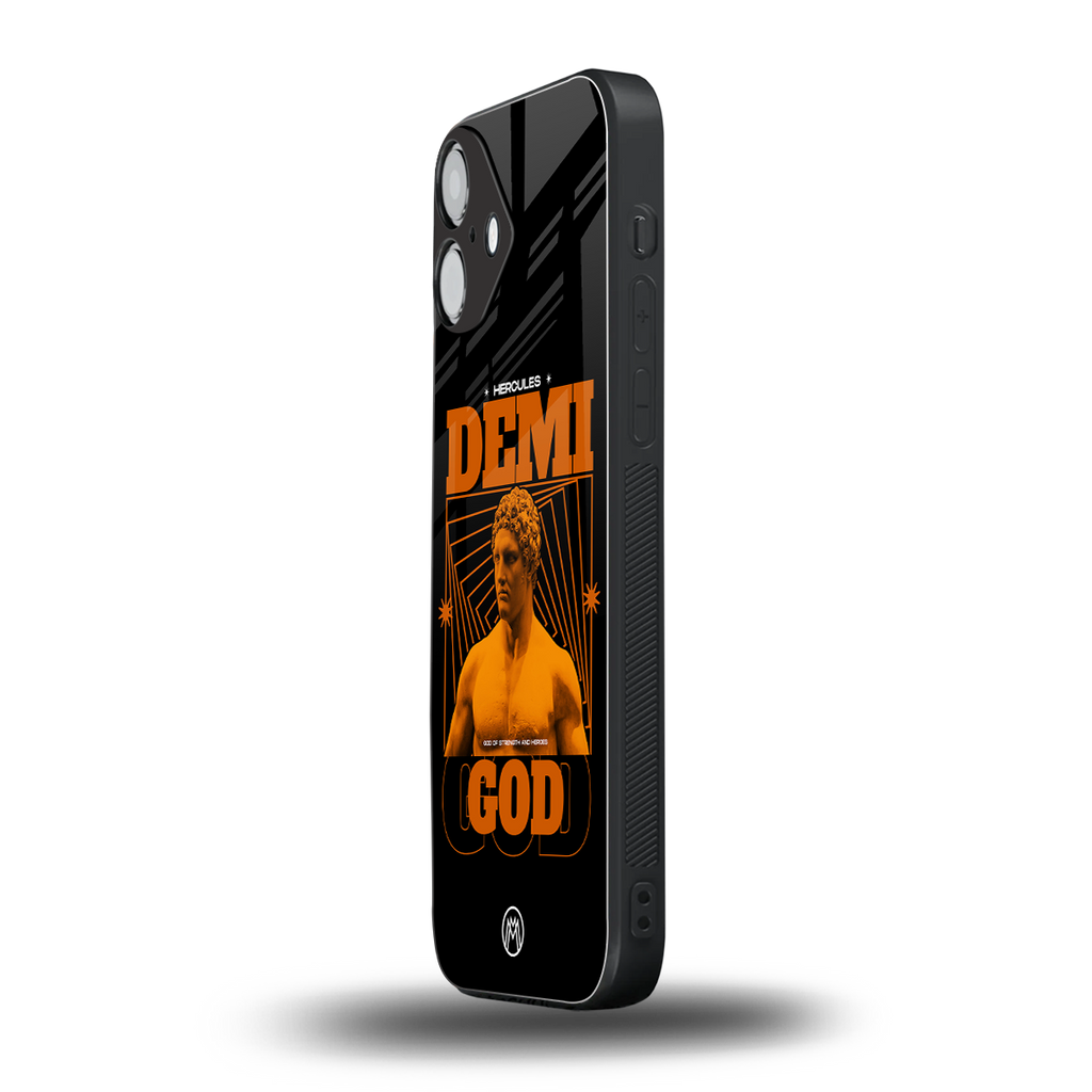 demi god back phone cover | glass case for iphone 16 plus