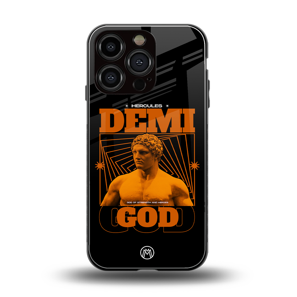 demi god back phone cover | glass case for iphone 16 pro
