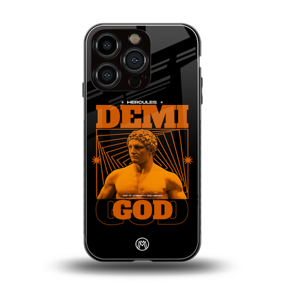 demi god back phone cover | glass case for iphone 16 pro