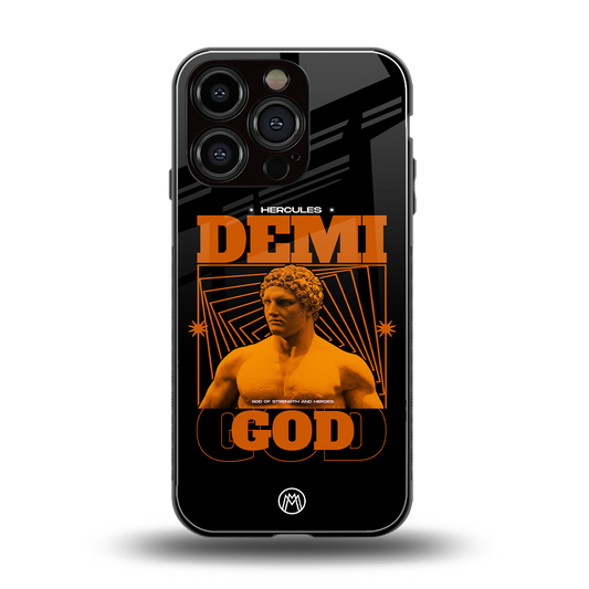 demi god back phone cover | glass case for iphone 16 pro