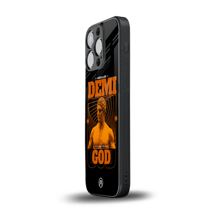 demi god back phone cover | glass case for iphone 16 pro