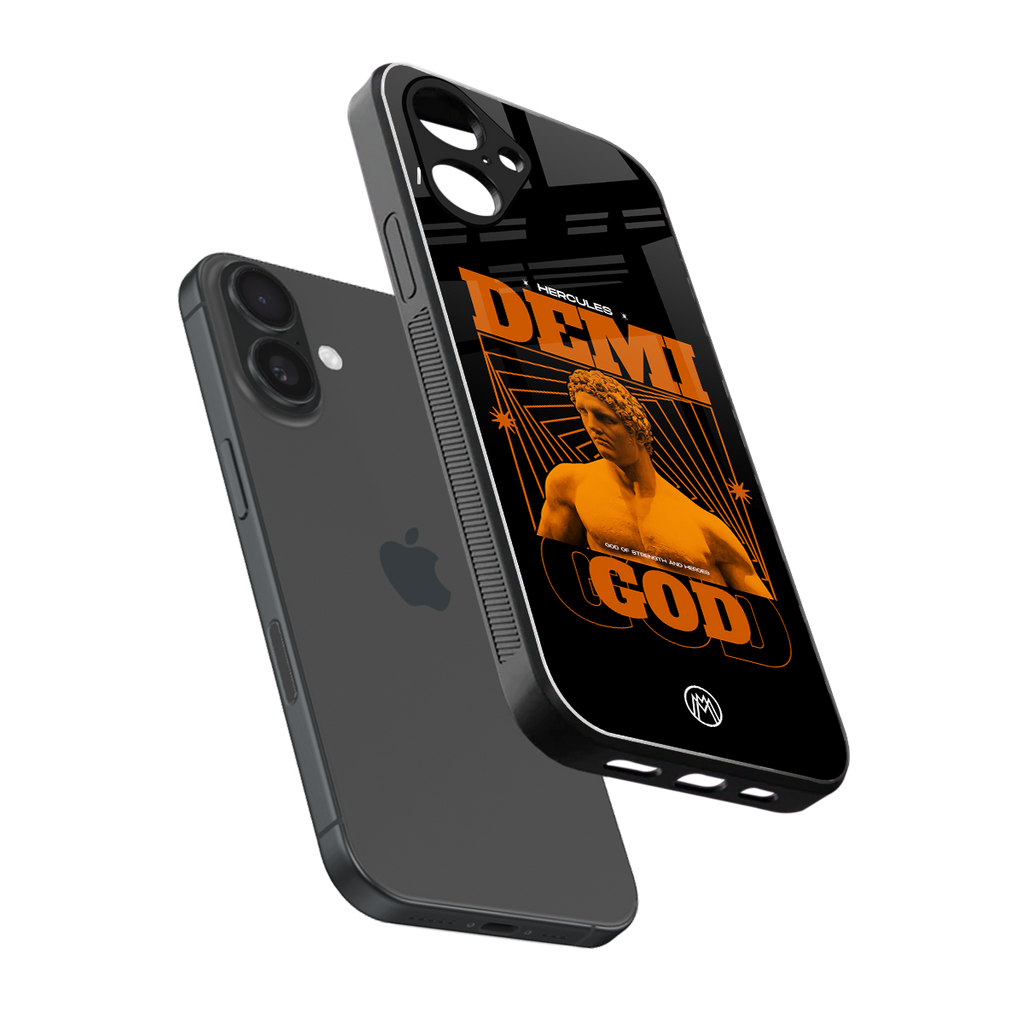 demi god back phone cover | glass case for iphone 16