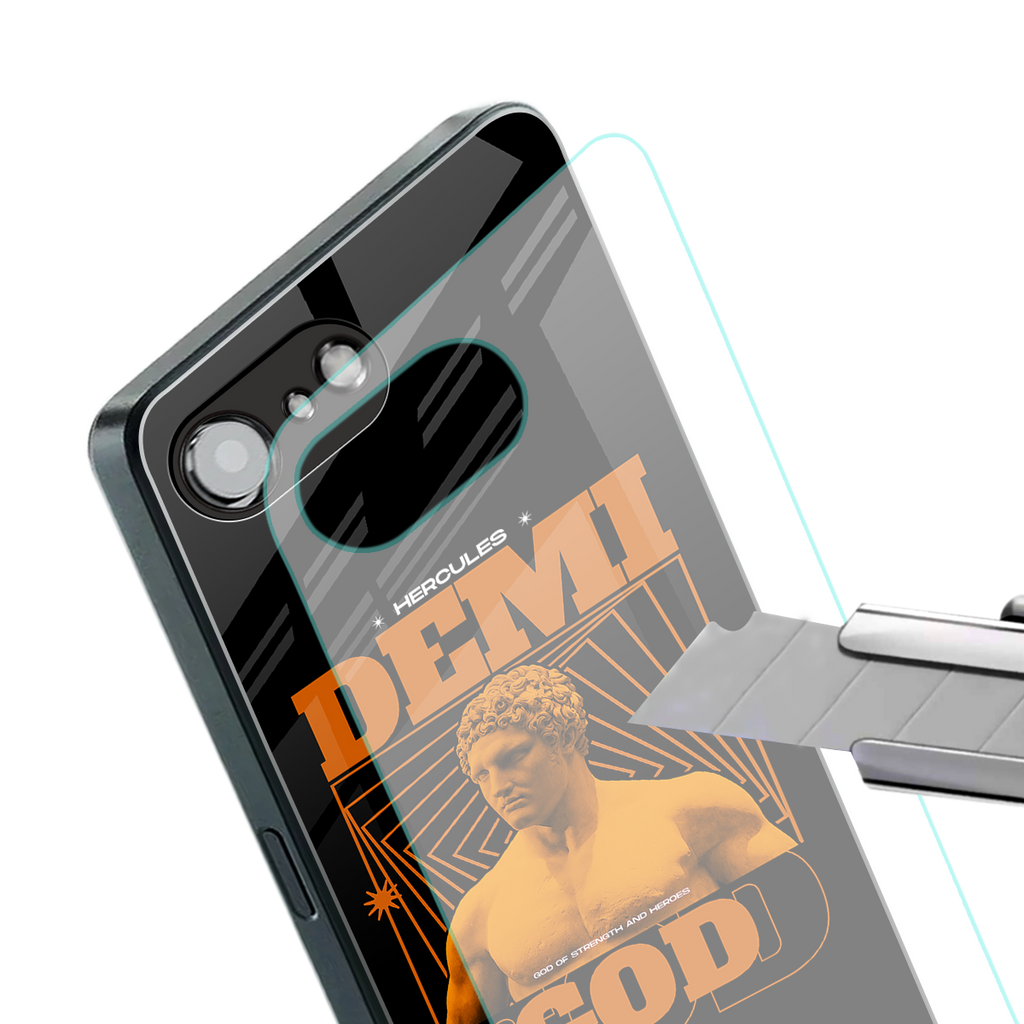 demi god back phone cover | glass case for iphone 16e