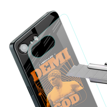 demi god back phone cover | glass case for iphone 16e