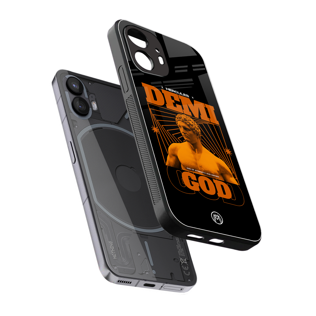 demi god back phone cover | glass case for nothing phone 2