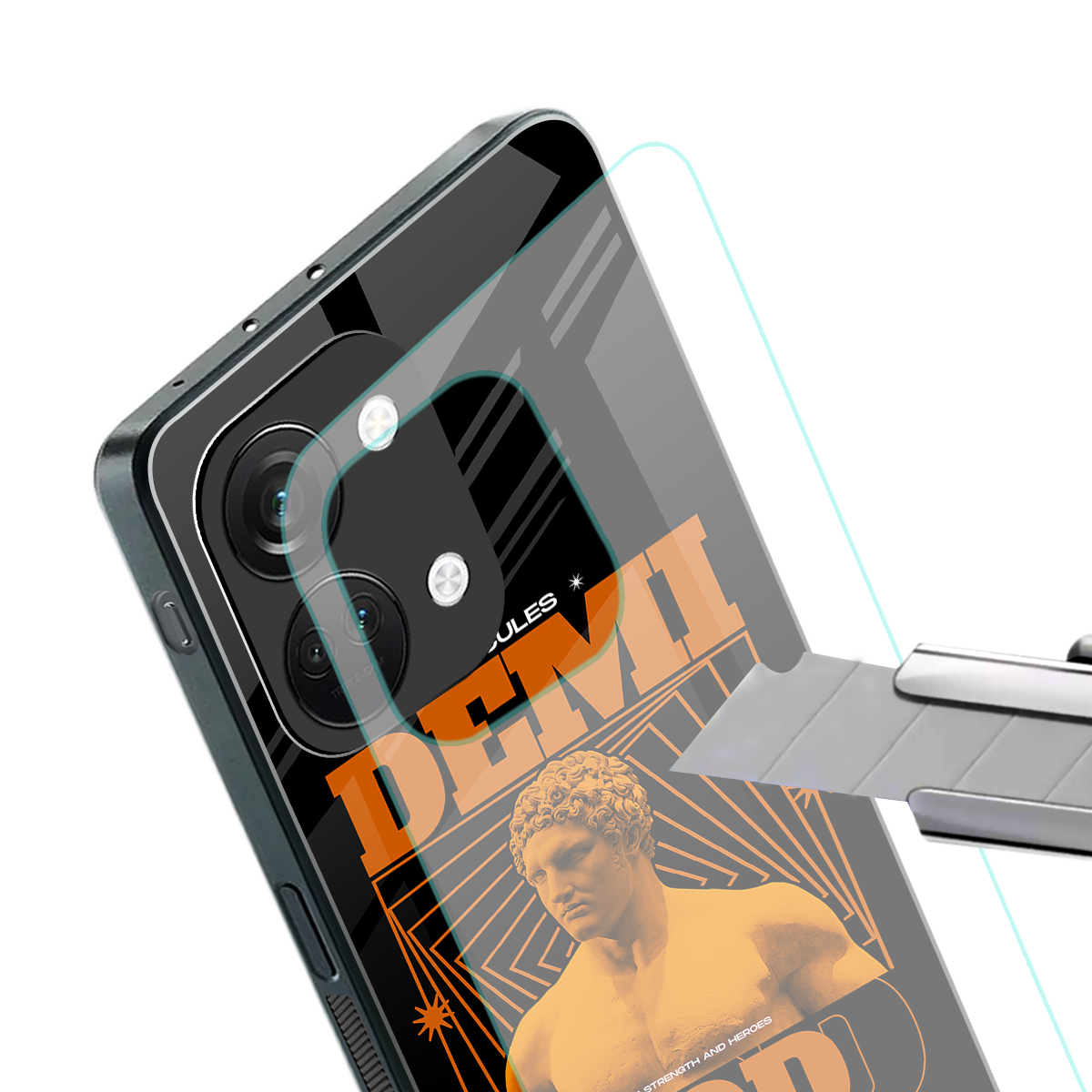 demi god back phone cover | glass case for oneplus nord 3