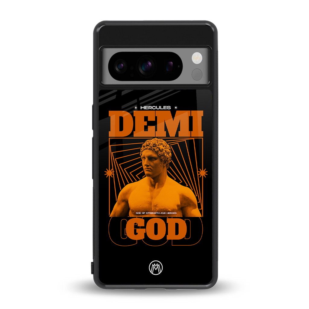 demi god back phone cover | glass case for google pixel 8 pro