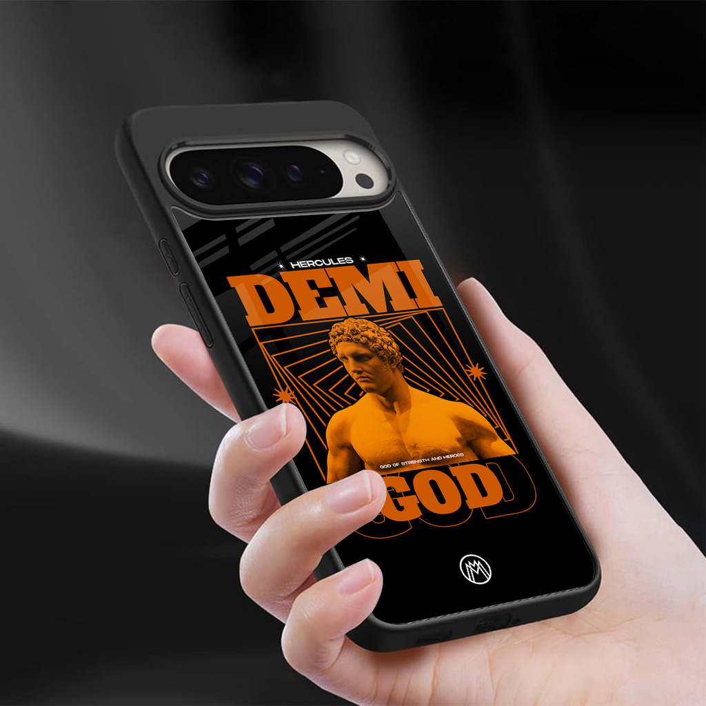 demi god back phone cover | glass case for google pixel 9 pro xl