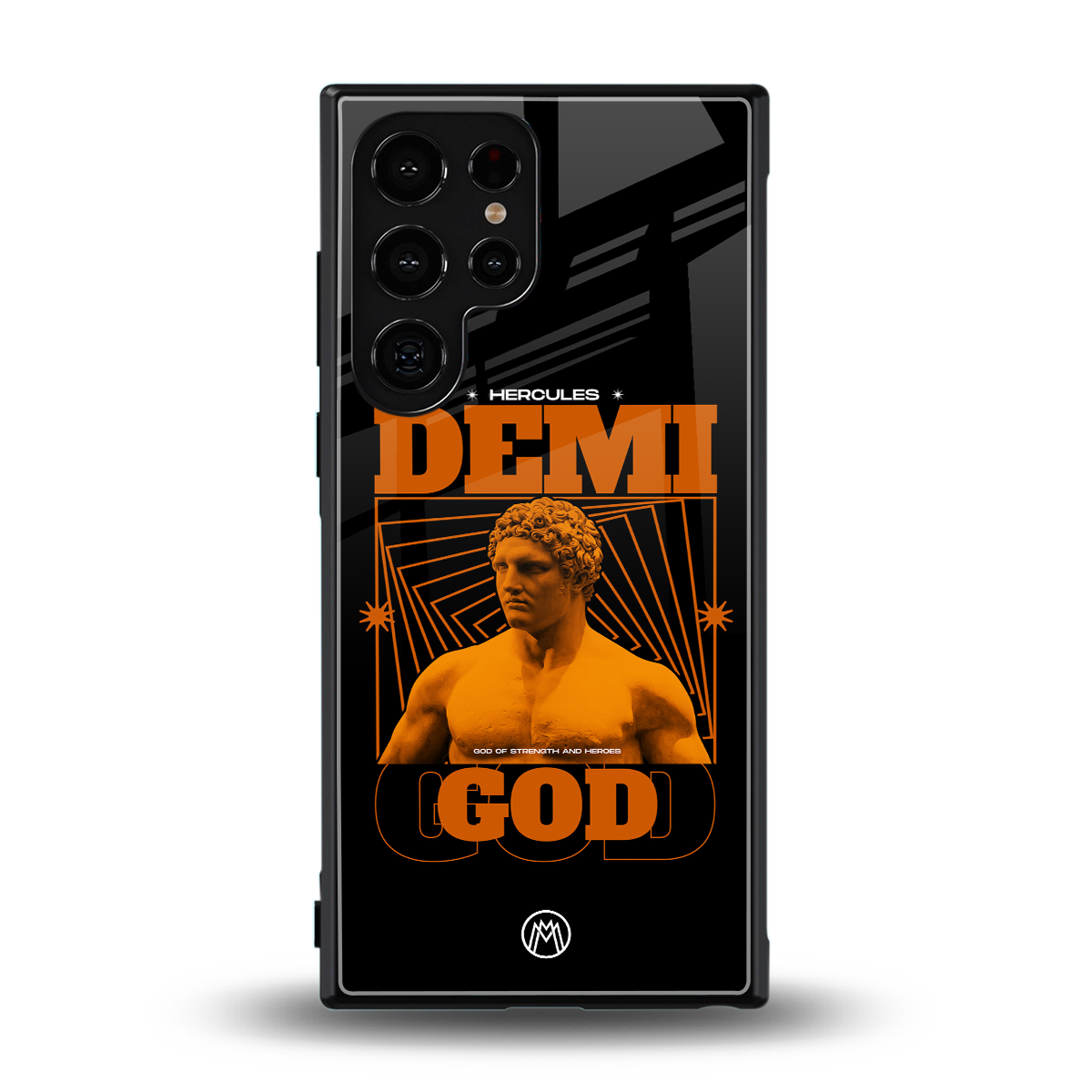demi god back phone cover | glass case for samsung galaxy s23 ultra