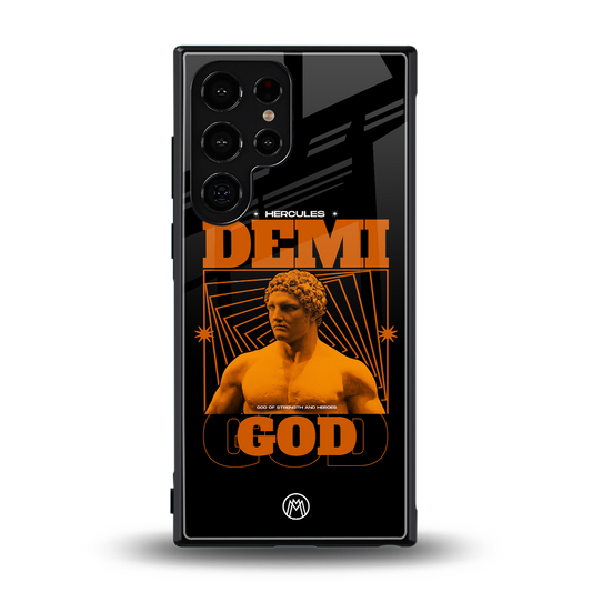 demi god back phone cover | glass case for samsung galaxy s23 ultra