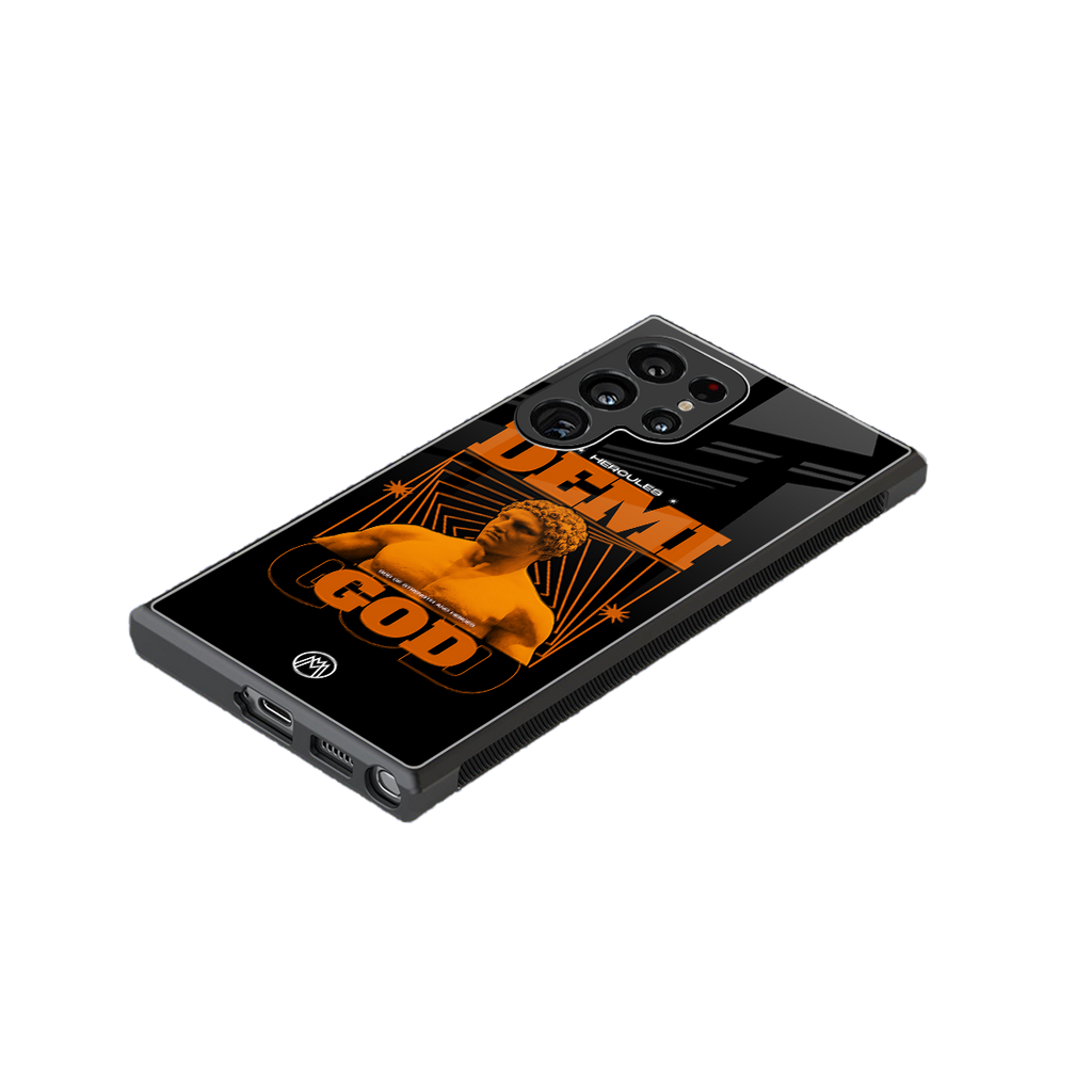 demi god back phone cover | glass case for samsung galaxy s23 ultra