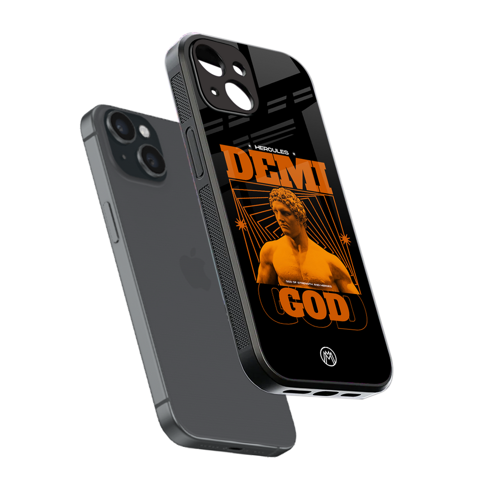 demi god back phone cover | glass case for iphone 15