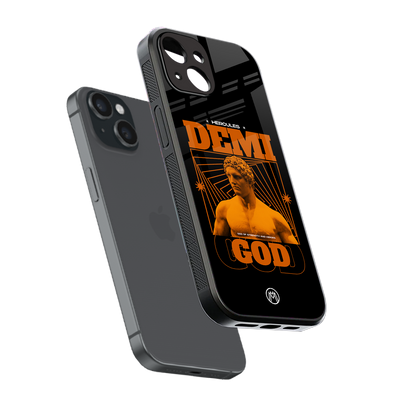 demi god back phone cover | glass case for iphone 15
